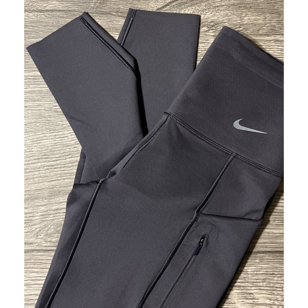 Nike Go Women's Firm Support High Waist 7/8 Leggings Size XS (21x26) Dark Gray